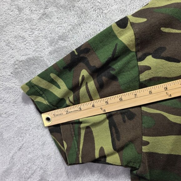 Vintage Superman Shirt Mens Large Camouflage Camo DC Comics Superhero 2001 Tee - Picture 8 of 8